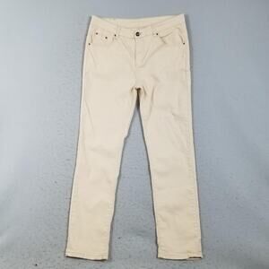WULFUL Jeans Mens 38x32 Beige Khaki Tapered Stretch Denim Slim Casual Pants